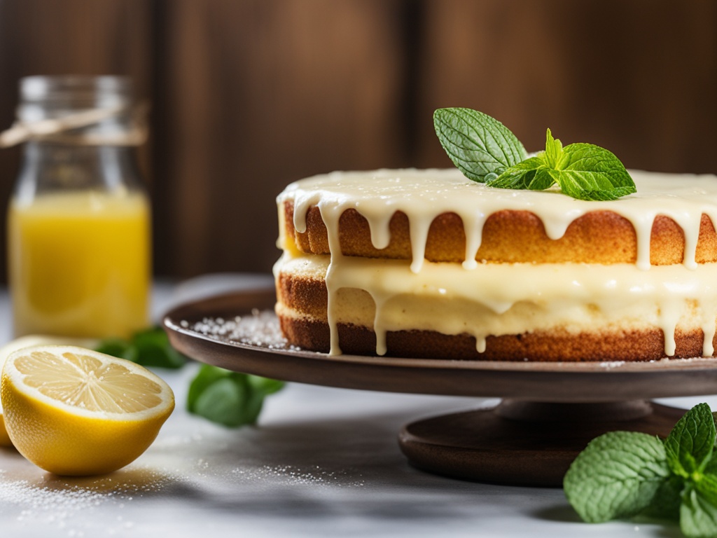 What is lemon drizzle cake made from?